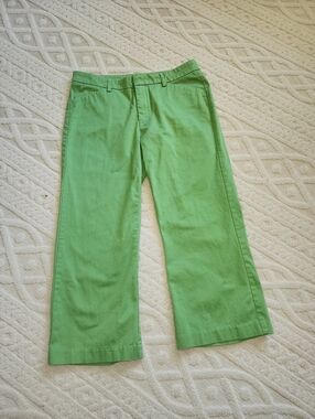 10p Lee Flared Cropped Green Pants